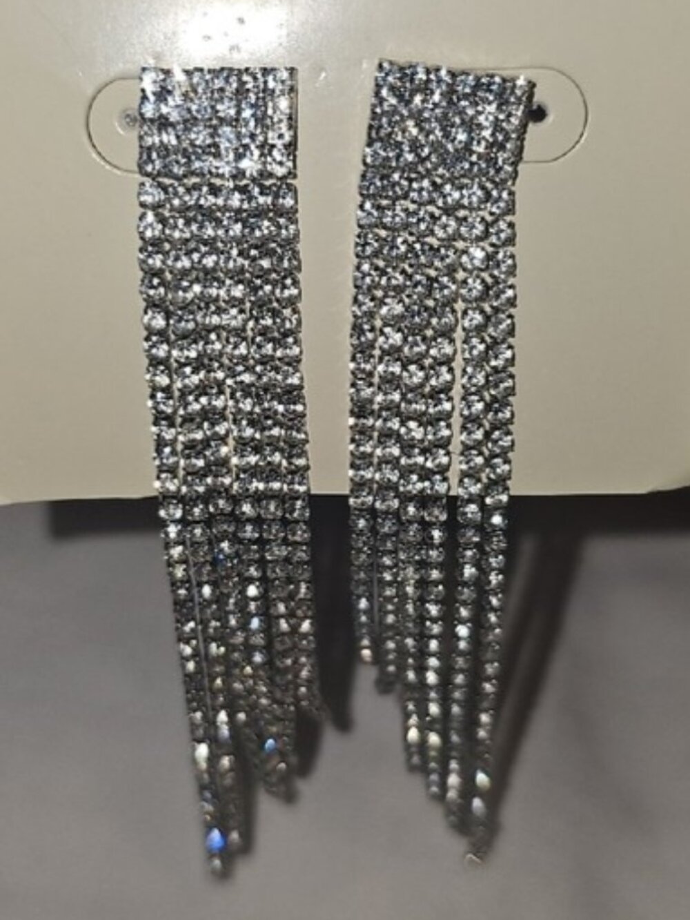 a new day Silver Tone Shiny Post Back Earrings New